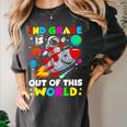 2nd Grade Is Out Of This World Space Rocket Planets Teacher Women's Comfort Colors T-Shirt Pepper