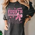 4th Fourth Grade Vibes Back To School Coquette Teacher Girl Women's Comfort Colors T-Shirt Pepper