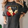 67 Teacher Santa Christmas Six Seven Meme Math Xmas Women's Comfort Colors T-Shirt Pepper
