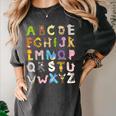 ABC Animals Alphabet Graphic Boys Girls Kindergarten Teacher Women's Comfort Colors T-Shirt Pepper