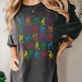 ABC Sign Language Chart Teacher Hand Letter Alphabet ASL Women's Comfort Colors T-Shirt Pepper