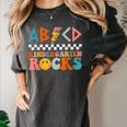 ABCD Kindergarten Rocks Back To School Teacher Kindergarten Women's Comfort Colors T-Shirt Pepper