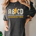 ABCD Kindergarten Rocks Pencil Lightning Students Teachers Women's Comfort Colors T-Shirt Pepper ABCD Kindergarten Rocks Pencil Lightning Students Teachers Women's Comfort Colors T-Shirt Pepper