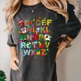 ABCs Learning Kindergarten Teacher Christmas Lights Alphabet For Men Women Kids Women's Comfort Colors T-Shirt Pepper