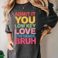 Admit It You Low Key Love 6th Grade Bruh Teacher Squad Life Women's Comfort Colors T-Shirt Pepper Admit It You Low Key Love 6th Grade Bruh Teacher Squad Life Women's Comfort Colors T-Shirt Pepper