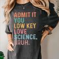 Admit It You Low Key Love Science Bruh Scientist Teacher Women's Comfort Colors T-Shirt Pepper