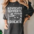 Advocate Support Accept Educate Special Education Teacher Women's Comfort Colors T-Shirt Pepper Advocate Support Accept Educate Special Education Teacher Women's Comfort Colors T-Shirt Pepper