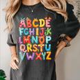 Alphabet A-Z ABC Kids Back To School Pre K Teachers Women's Comfort Colors T-Shirt Pepper