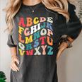Alphabet Hi Back To School ABC Pre K Kindergarten Teacher Women's Comfort Colors T-Shirt Pepper Alphabet Hi Back To School ABC Pre K Kindergarten Teacher Women's Comfort Colors T-Shirt Pepper