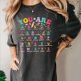Alphabet Positive Affirmations Back To School Teacher Women's Comfort Colors T-Shirt Pepper Alphabet Positive Affirmations Back To School Teacher Women's Comfort Colors T-Shirt Pepper