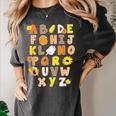 Alphabet Turkey Thanksgiving Costume Preschool Teacher Men Women Women's Comfort Colors T-Shirt Pepper