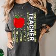 American Flag Camouflage Teacher Patriotic 4th Of July Women's Comfort Colors T-Shirt Pepper