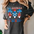 All American Teacher Pencil Coquette Bow USA Flag Teachers Women's Comfort Colors T-Shirt Pepper All American Teacher Pencil Coquette Bow USA Flag Teachers Women's Comfort Colors T-Shirt Pepper