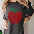 Apple Dot Pattern Art Teacher Appreciation Men Women Humor Women's Comfort Colors T-Shirt Pepper Apple Dot Pattern Art Teacher Appreciation Men Women Humor Women's Comfort Colors T-Shirt Pepper