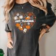 Art Teacher Heart Autumn Thanksgiving Kids Women's Comfort Colors T-Shirt Pepper Art Teacher Heart Autumn Thanksgiving Kids Women's Comfort Colors T-Shirt Pepper