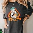 Art Teacher Painting Brushes Retro Pumpkin Ghost Artist Women's Comfort Colors T-Shirt Pepper