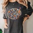 Art Teacher Pumpkin Scary Halloween Costume Men Women Women's Comfort Colors T-Shirt Pepper