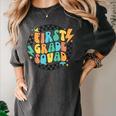 Back To School Groovy Teacher 1st First Grade Crew Squad Women's Comfort Colors T-Shirt Pepper Back To School Groovy Teacher 1st First Grade Crew Squad Women's Comfort Colors T-Shirt Pepper