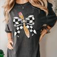 Back To School Hello Fifth Grade Teacher Coquette Pencil Bow Women's Comfort Colors T-Shirt Pepper