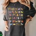 Back To School Kindergarten Teacher ABCs Animals Alphabet Women's Comfort Colors T-Shirt Pepper