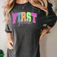 Back To School Neon Checkered First Grade Colorful Teacher Women's Comfort Colors T-Shirt Pepper Back To School Neon Checkered First Grade Colorful Teacher Women's Comfort Colors T-Shirt Pepper