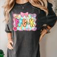Back To School Pre-K Preppy Teacher Girl Women's Comfort Colors T-Shirt Pepper