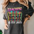 Back To School Retro Teaching Is My Jam 80s Teacher Boombox Women's Comfort Colors T-Shirt Pepper
