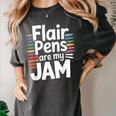 Back To School Teacher Flair Pens Are My Jam Women's Comfort Colors T-Shirt Pepper