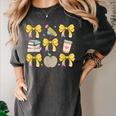 Back To School Yellow Bows Book Coffee Leopard Apple Teacher Women's Comfort Colors T-Shirt Pepper Back To School Yellow Bows Book Coffee Leopard Apple Teacher Women's Comfort Colors T-Shirt Pepper