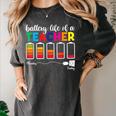 Battery Life Of a Teacher Shirt Thanksgiving Teacher Women's Comfort Colors T-Shirt Pepper Battery Life Of a Teacher Shirt Thanksgiving Teacher Women's Comfort Colors T-Shirt Pepper