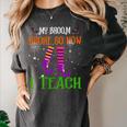 My Broom Broke So Now I Teach Teacher Witch Halloween Women's Comfort Colors T-Shirt Pepper My Broom Broke So Now I Teach Teacher Witch Halloween Women's Comfort Colors T-Shirt Pepper
