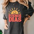 Buenos Dias Spanish Teacher Appreciation Back To School Women's Comfort Colors T-Shirt Pepper Buenos Dias Spanish Teacher Appreciation Back To School Women's Comfort Colors T-Shirt Pepper