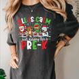 All Is Calm Just Kidding This Is Pre-K Christmas Teacher Women's Comfort Colors T-Shirt Pepper