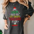 All Is Calm Said No 1st Grade Teacher Ever Christmas Teacher Women's Comfort Colors T-Shirt Pepper