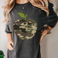 Camo Apple Camouflage Clothing School Student Camo Teacher Men Women Kids Women's Comfort Colors T-Shirt Pepper