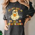 You Can't Scare Me I'm A SPED Teacher Halloween Ghost Women's Comfort Colors T-Shirt Pepper