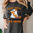 You Can't Scare Me I Teach 6th Grade Retro Teacher Halloween Women's Comfort Colors T-Shirt Pepper