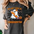 You Can't Scare Me I Teach Kindergarten Teacher Halloween Women's Comfort Colors T-Shirt Pepper You Can't Scare Me I Teach Kindergarten Teacher Halloween Women's Comfort Colors T-Shirt Pepper