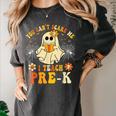 You Can't Scare Me I Teach Pre-K Halloween Teacher Ghost Women's Comfort Colors T-Shirt Pepper You Can't Scare Me I Teach Pre-K Halloween Teacher Ghost Women's Comfort Colors T-Shirt Pepper
