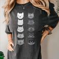 Cat Themed Artist Value Scale Educational Art Teacher Women's Comfort Colors T-Shirt Pepper