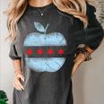 Chicago Flag Teacher School Cute Women's Comfort Colors T-Shirt Pepper