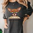 Chihuahua 100 Days Of School Rainbow Glasses Teacher Women's Comfort Colors T-Shirt Pepper Chihuahua 100 Days Of School Rainbow Glasses Teacher Women's Comfort Colors T-Shirt Pepper