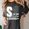 Christian Teacher S Is For Sunday School Essentials Women's Comfort Colors T-Shirt Pepper Christian Teacher S Is For Sunday School Essentials Women's Comfort Colors T-Shirt Pepper