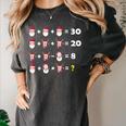 Christmas Math Quiz Teacher Equation Math Teacher Women's Comfort Colors T-Shirt Pepper