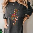 Christmas Musical Note Music Lover Teacher Sing Carols Jesus Women's Comfort Colors T-Shirt Pepper
