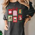 Christmas Teacher Stamps Women's Comfort Colors T-Shirt Pepper