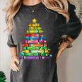 Christmas Tree Made Of Crayons School Teacher Life Student Women's Comfort Colors T-Shirt Pepper