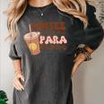 Coffee Gives Me Para Powers Parapro Teacher Squad Women's Comfort Colors T-Shirt Pepper Coffee Gives Me Para Powers Parapro Teacher Squad Women's Comfort Colors T-Shirt Pepper