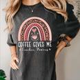Coffee Gives Me Teacher Powers Leopard Rainbow Teacher Women's Comfort Colors T-Shirt Pepper Coffee Gives Me Teacher Powers Leopard Rainbow Teacher Women's Comfort Colors T-Shirt Pepper