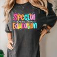 Color Special Education Squad Groovy Dream Team SPED Teacher Women's Comfort Colors T-Shirt Pepper Color Special Education Squad Groovy Dream Team SPED Teacher Women's Comfort Colors T-Shirt Pepper
